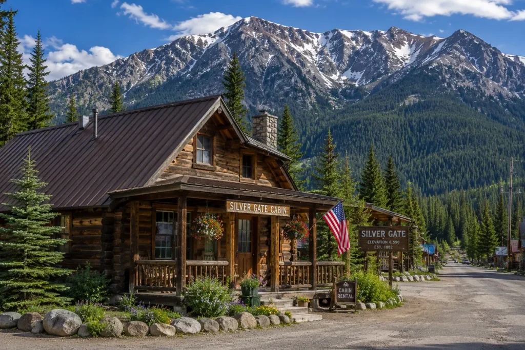 Silver Gate cabin in the mountains