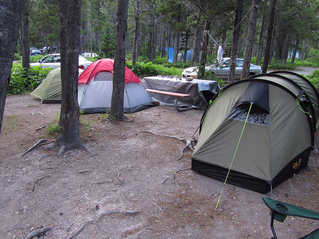 Camping at the Many Glacier Campground