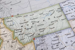 Map of Montana with Cities
