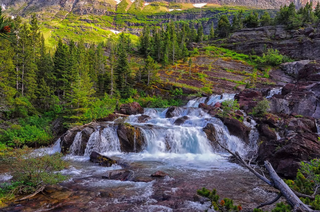 Redrock Falls/Swiftcurrent Pass