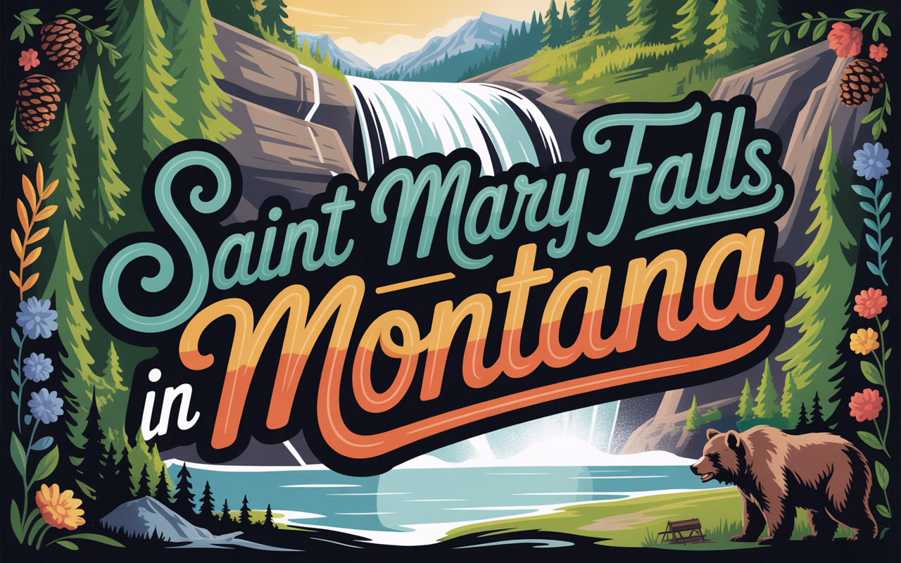 Saint Mary Falls in Montana