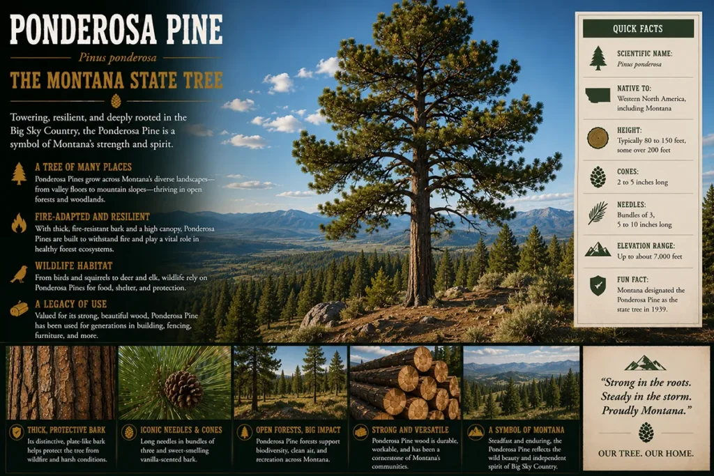 Ponderosa Pine (Pinus ponderosa) — The Montana State Tree