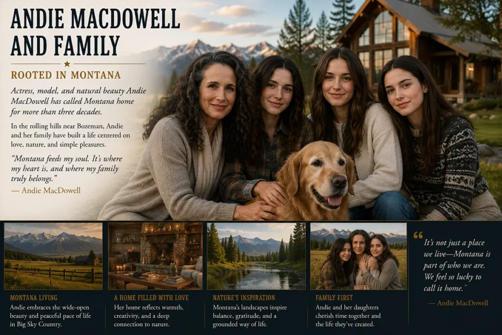 Andie MacDowell and Family