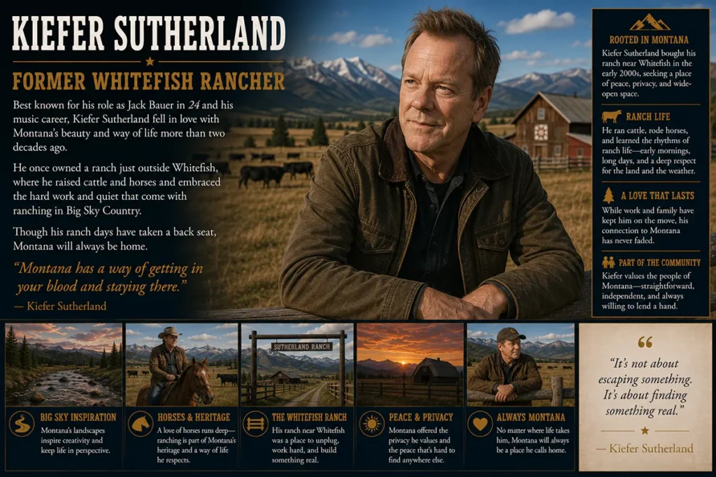 Kiefer Sutherland — Former Whitefish Rancher