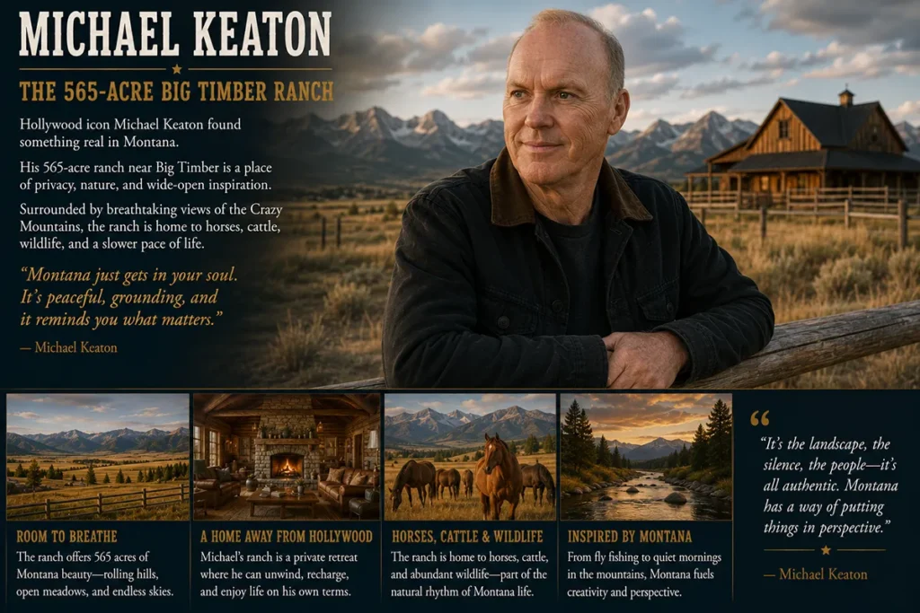 Michael Keaton — The 565-Acre Big Timber Ranch