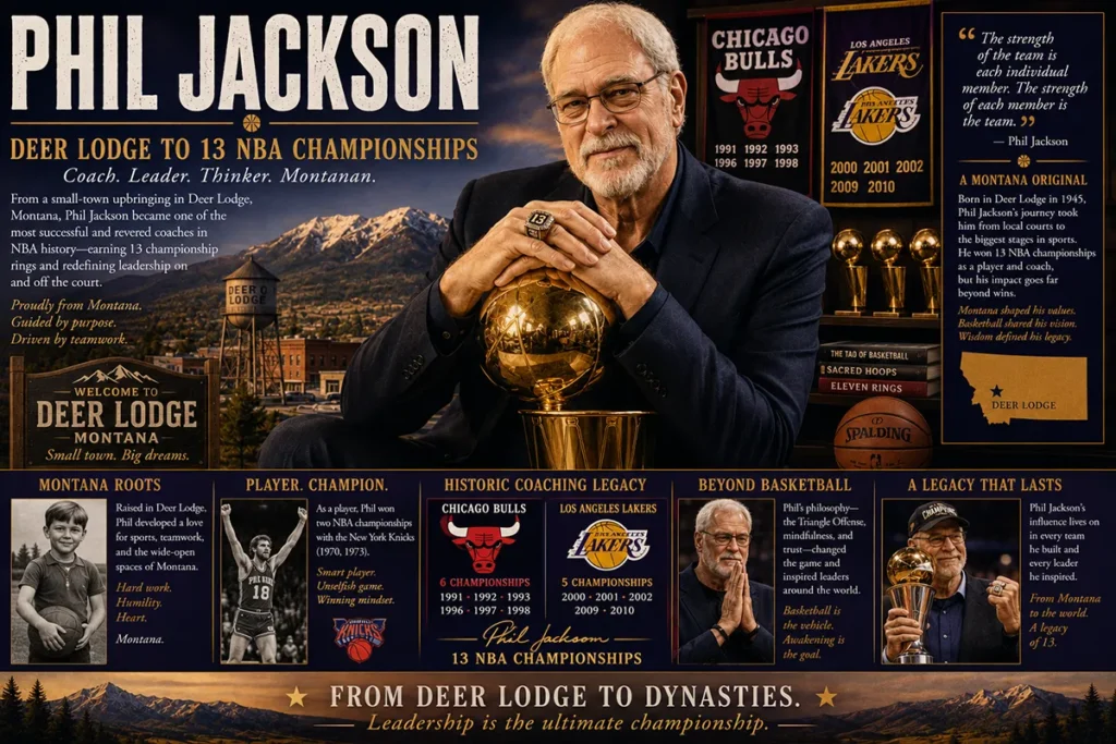 Phil Jackson — Deer Lodge to 13 NBA Championships