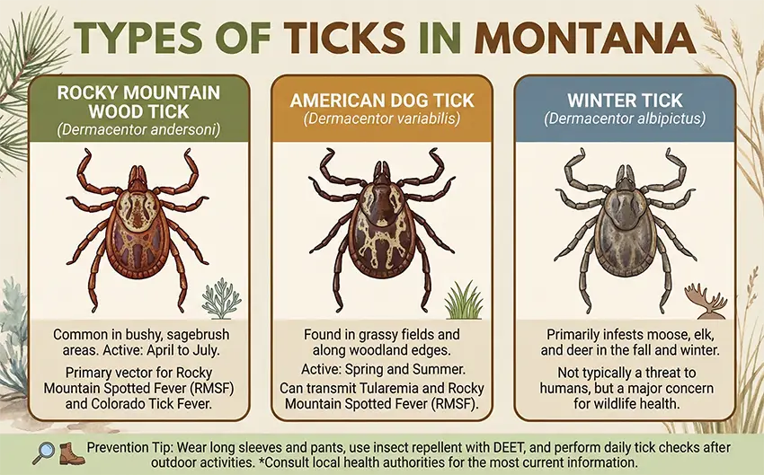 Types of Ticks in Montana