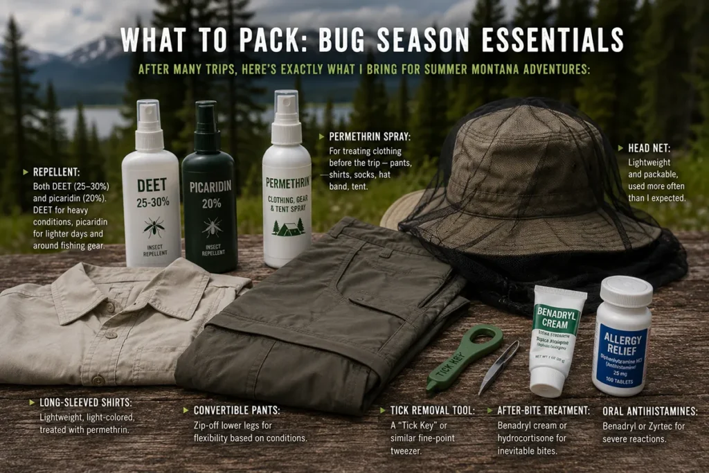 What to pack for bug season