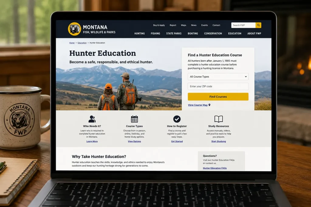 Hunter education in a cozy setting