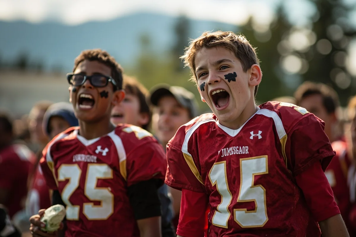 A local Montana high school football game showing community spirit and small-town atmosphere