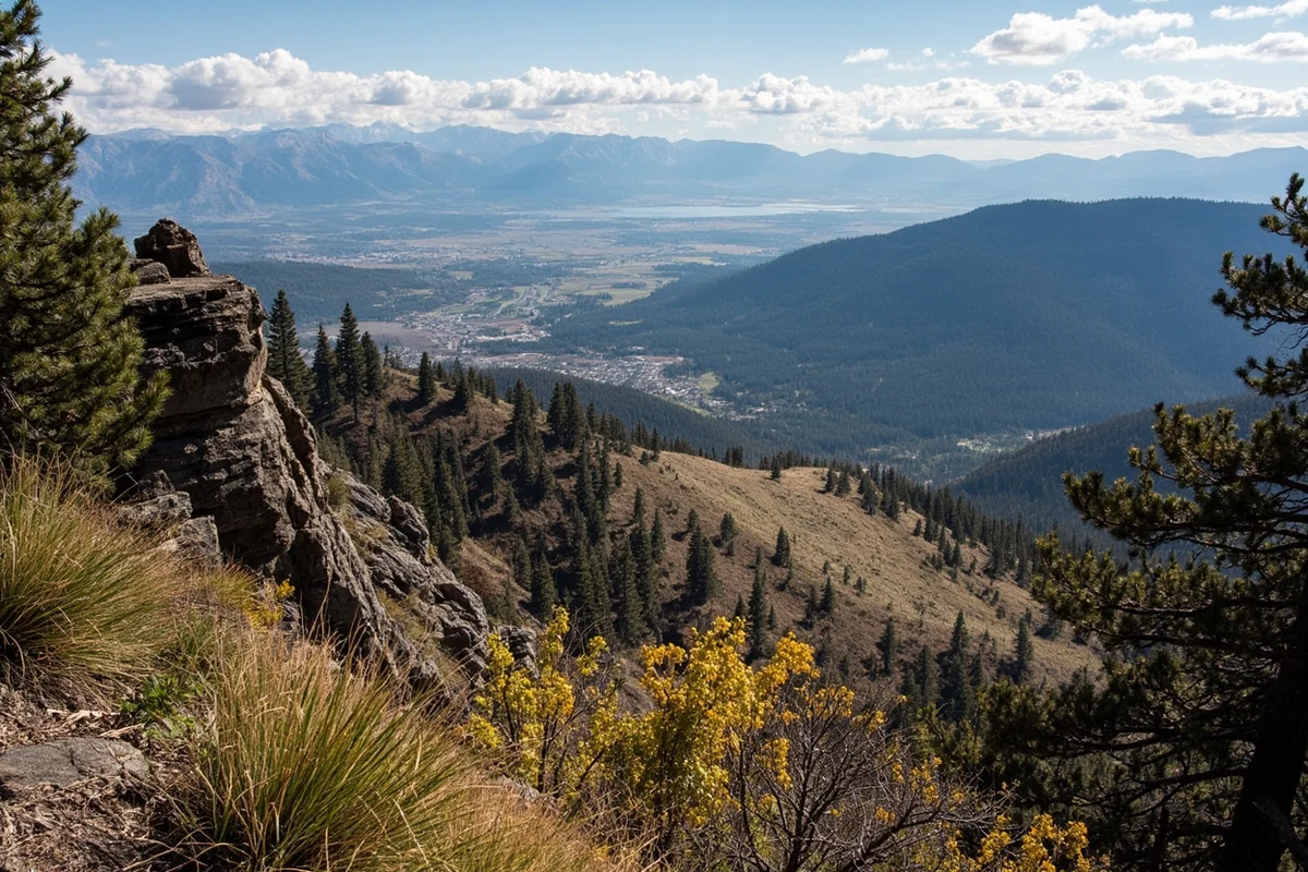 Ancient shoreline terraces visible on Mount Jumbo near Missoula