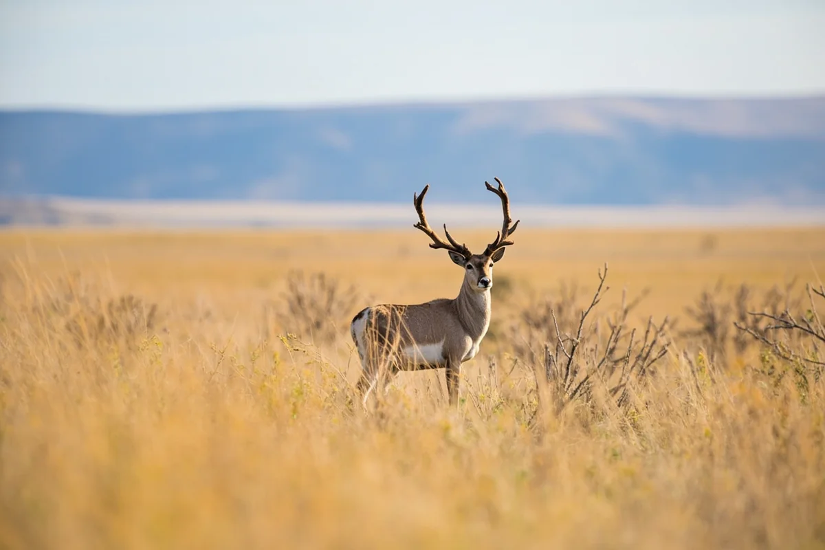 Antelope buck on Montana prairie grasslands