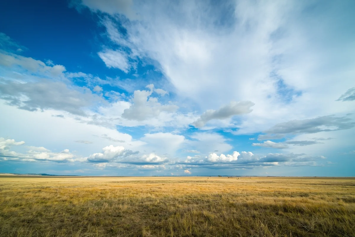 Big Sky Country scene with expansive sky and prairie landscape