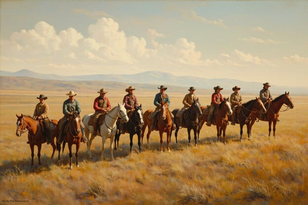 Charlie Russell's "Waiting for a Chinook" painting reproduction with museum attribution