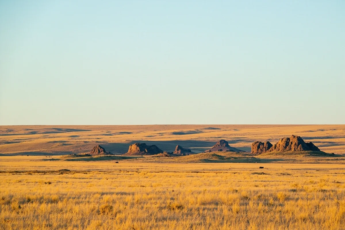 Eastern Montana prairie landscape showing typical public land hunting terrain with scattered buttes and grassland