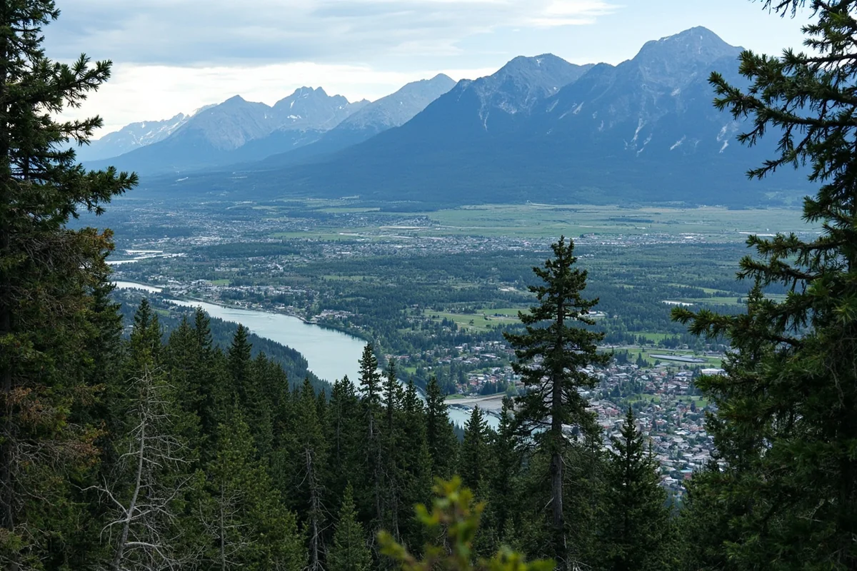 Exterior of Craggy Range with downtown Whitefish visible