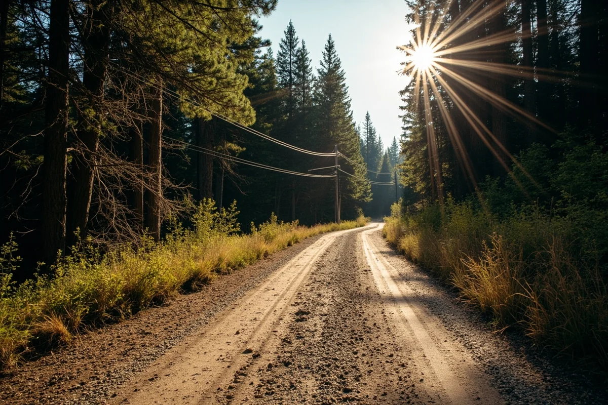 Forest Road 398 leading to Little North Fork Trailhead showing typical road conditions