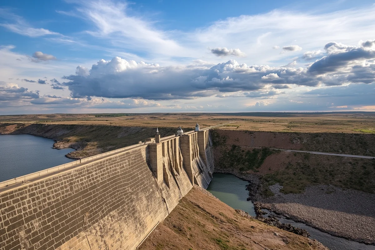 Fort Peck Dam historical image or modern view