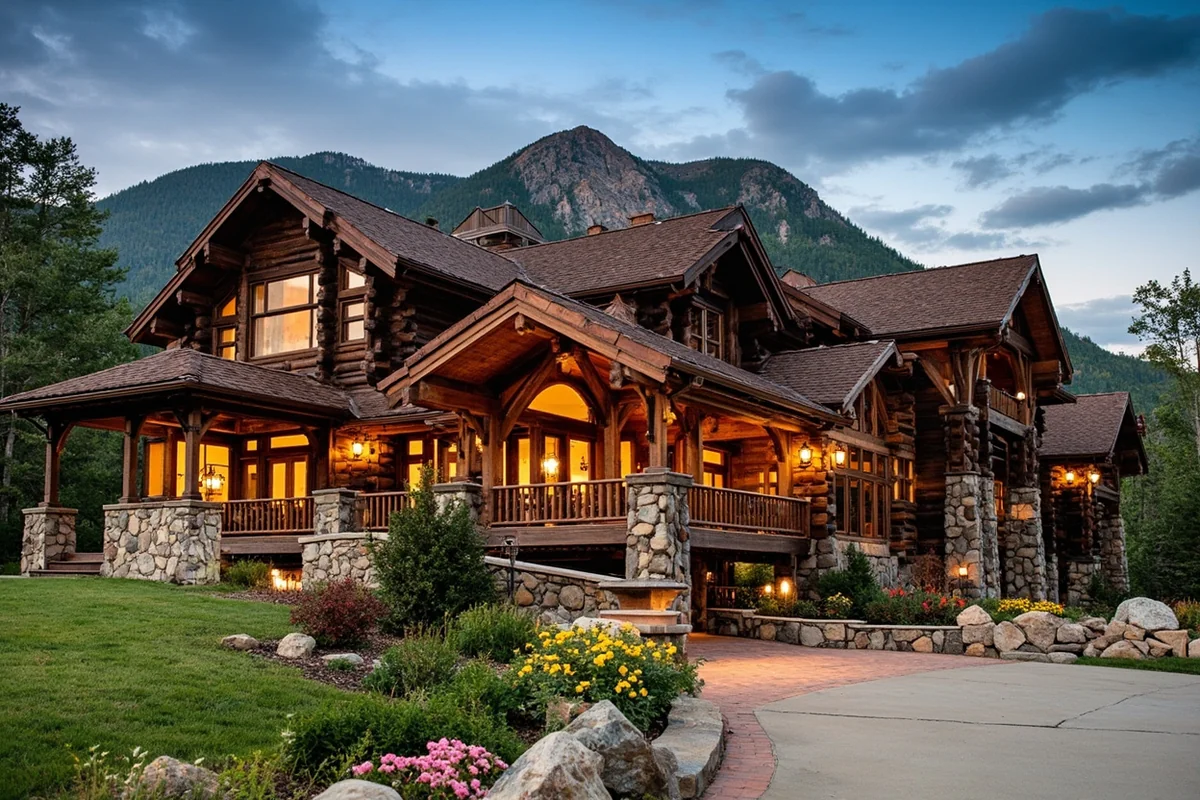 Historic Belton Chalet exterior with rustic mountain lodge architecture