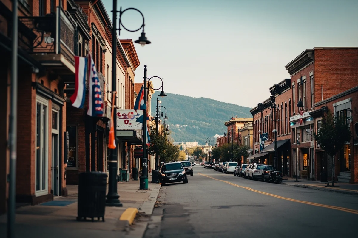 Historic downtown Missoula street scene