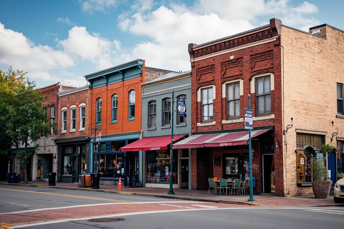 Historic Livingston downtown with original railroad-era buildings