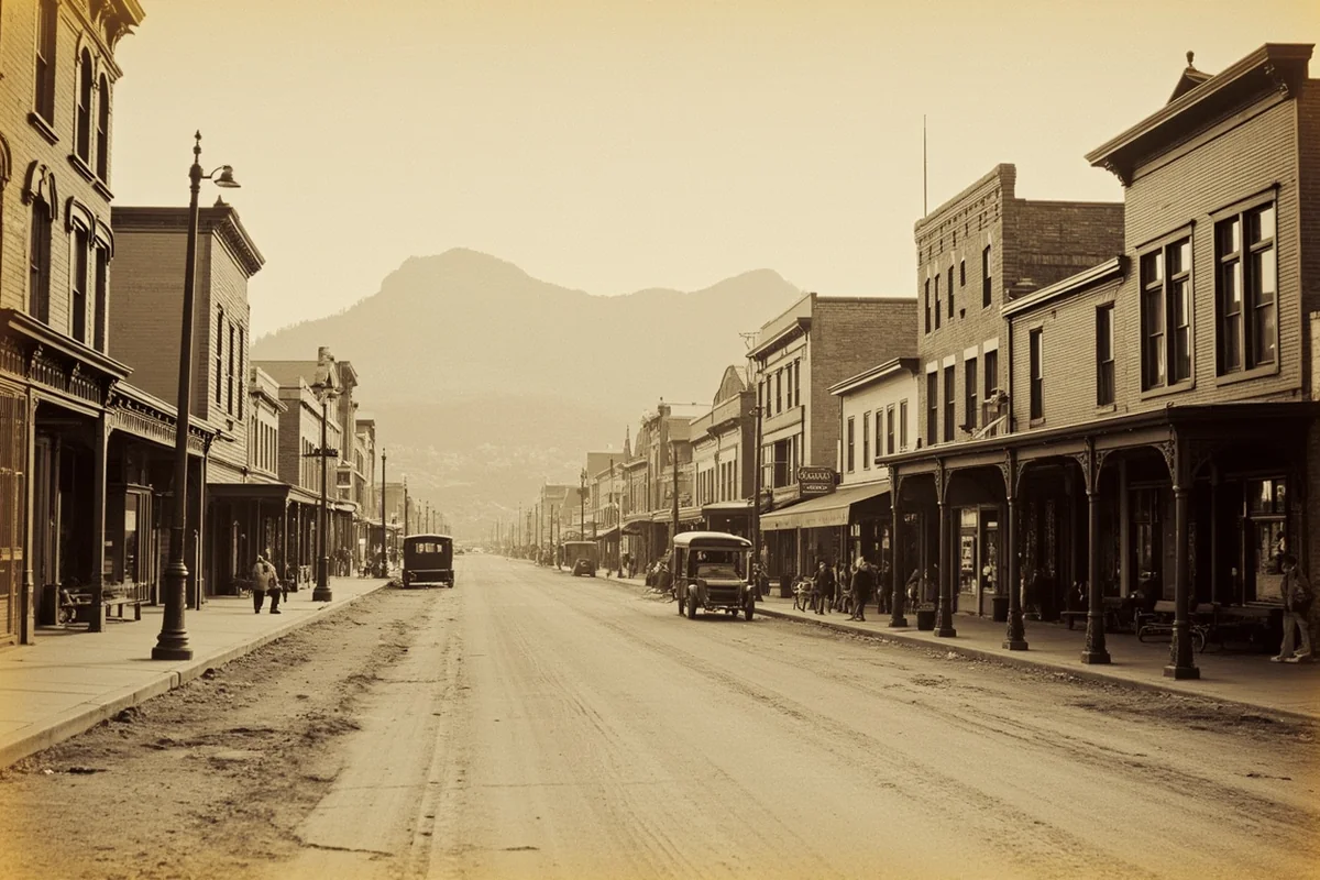 Historic photograph of Helena, Montana in the early 1900s