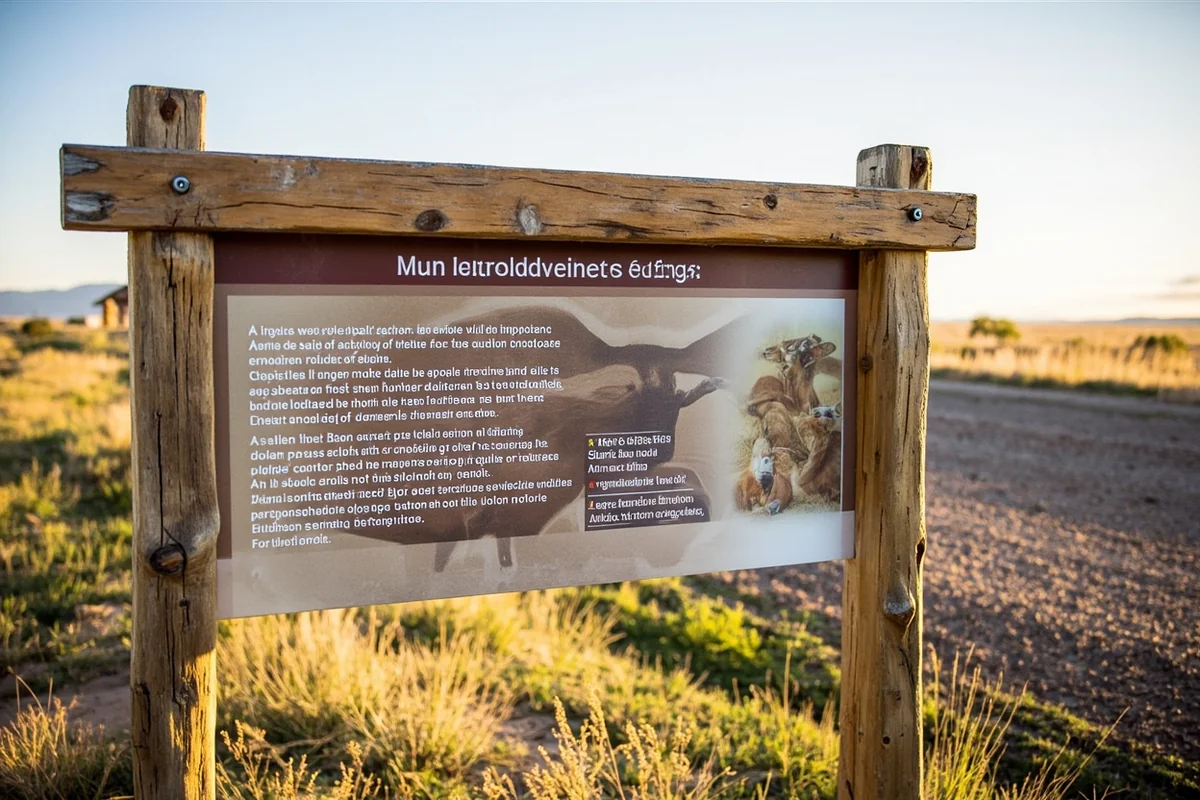 Information sign at Black Coulee Wildlife Refuge entrance with refuge rules
