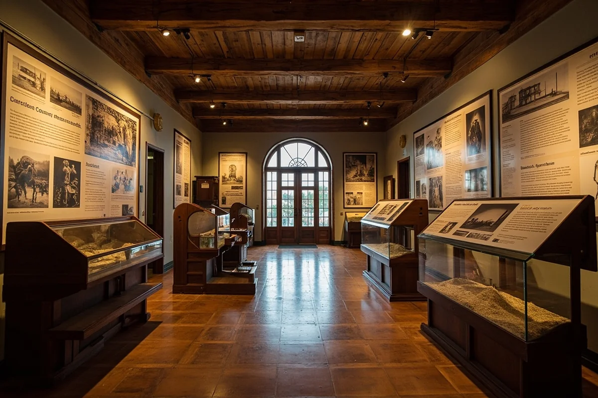 Interior of Carbon County Museum with historical displays