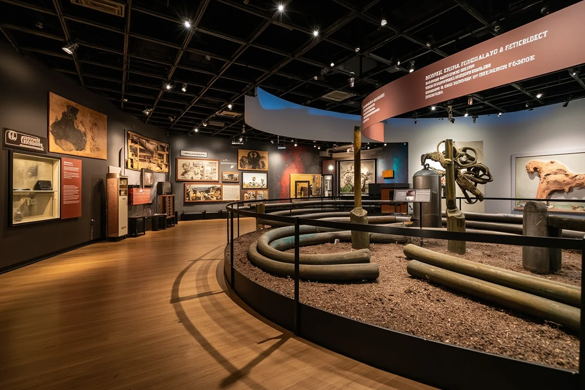 Interior of MonDak Heritage Center petroleum exhibit in Sidney