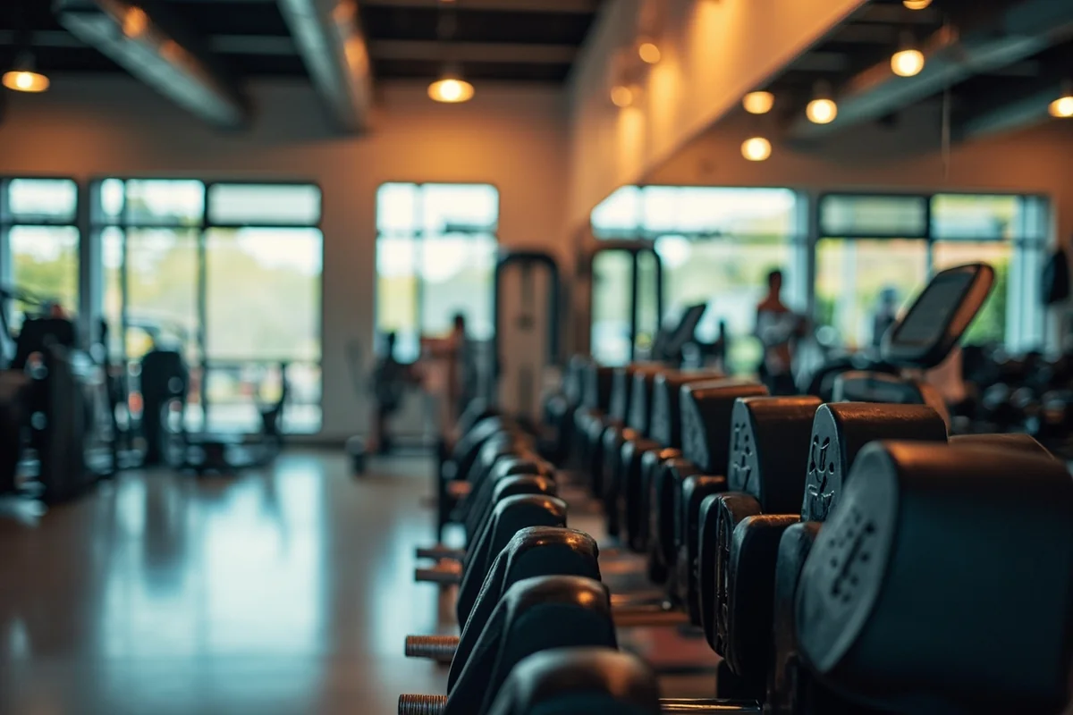 Interior of the fitness center showing exercise equipment
