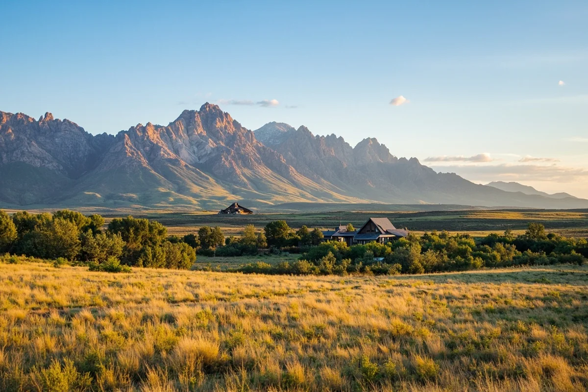Luxury ranch property in Paradise Valley with Absaroka Mountains