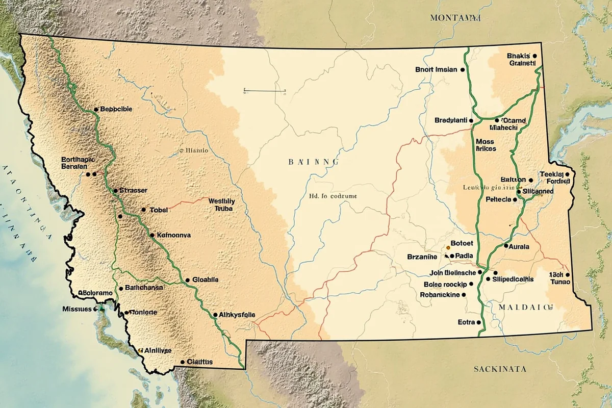 Map of Montana showing key bird hunting regions including Hi-Line, north-central, and Missouri Breaks