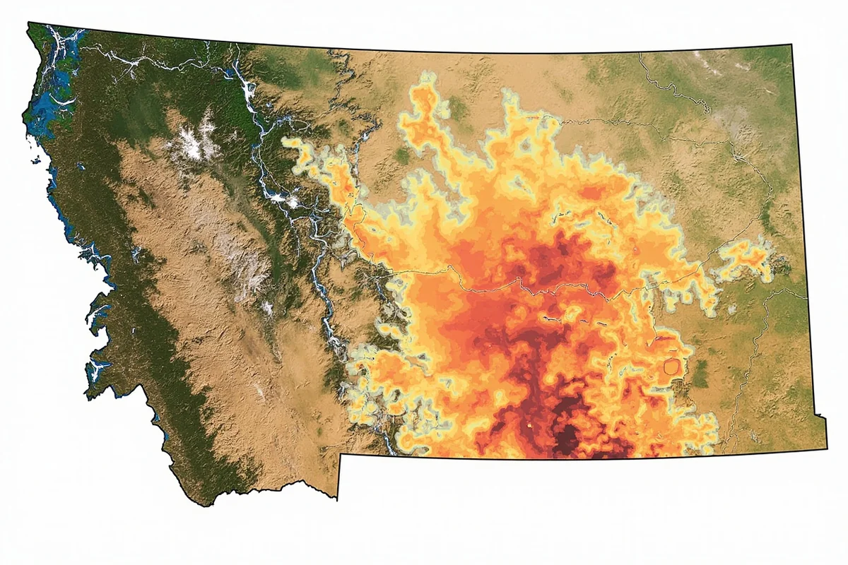 Map of Montana showing seismic activity zones, with western Montana highlighted as the most active region