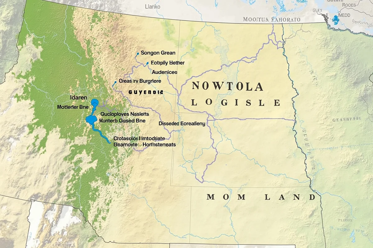 Map showing Greater Yellowstone Ecosystem boundaries spanning Montana, Wyoming, and Idaho