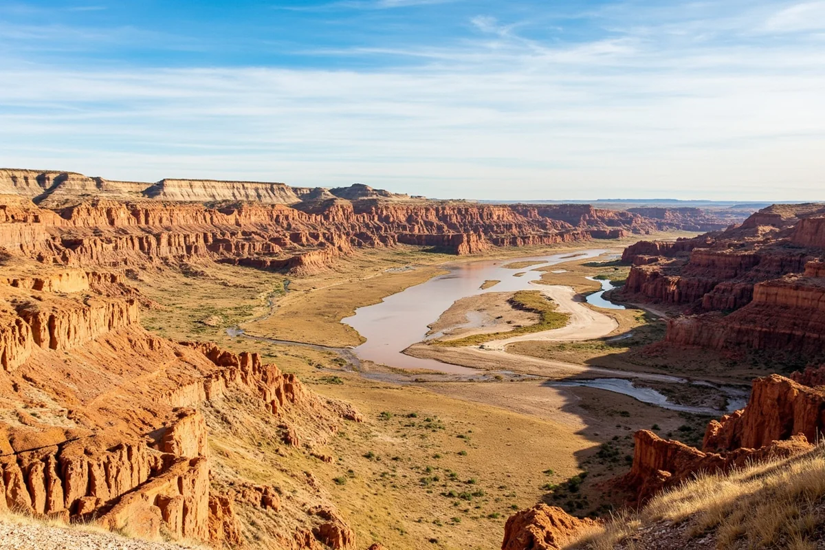 Missouri River Breaks badlands terrain with dramatic erosional formations