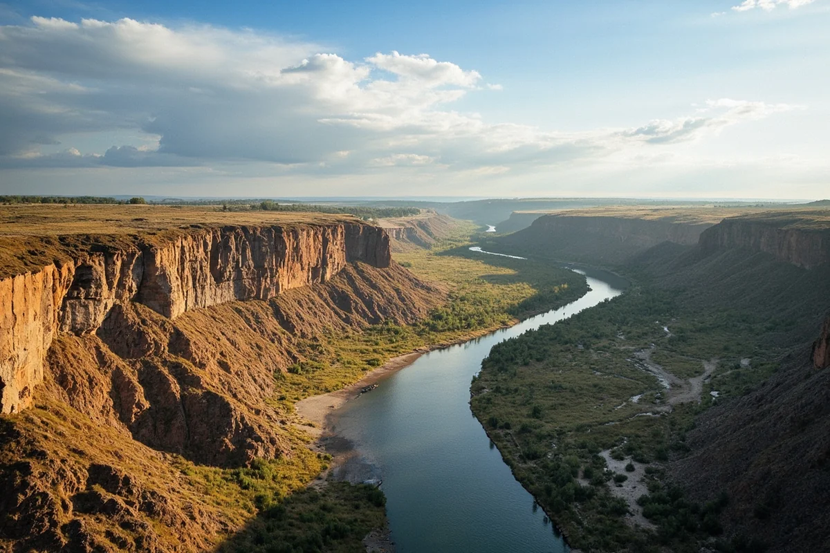 Missouri River landscape near Fort Benton with cliffs similar to those described by Lewis and Clark