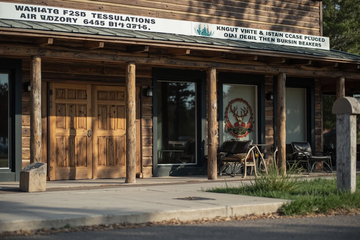 Montana FWP office building with hunting license application signage