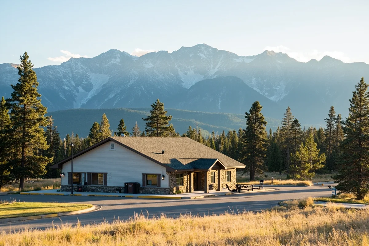 Montana FWP regional office building with mountains in background