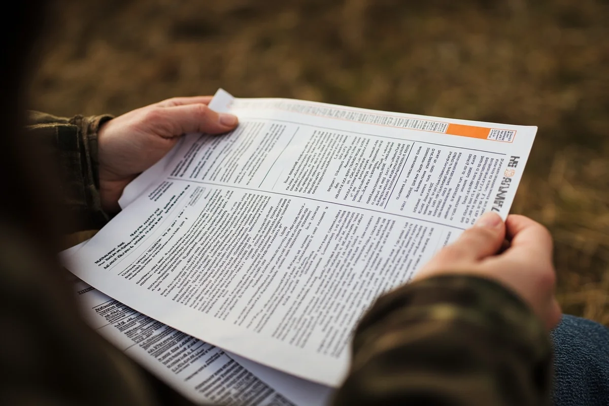 Montana hunting regulation booklet with highlighted sections