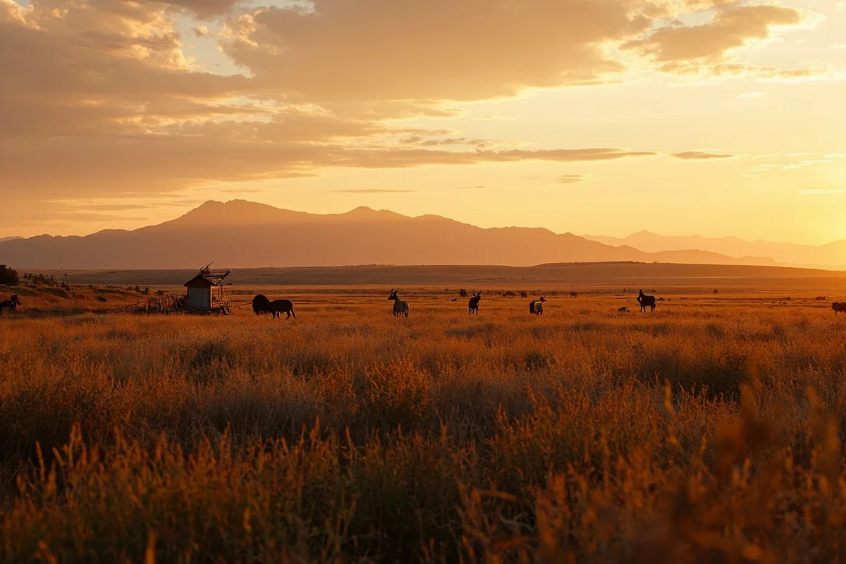Montana landscape at golden hour showing diverse terrain suitable for multiple game species