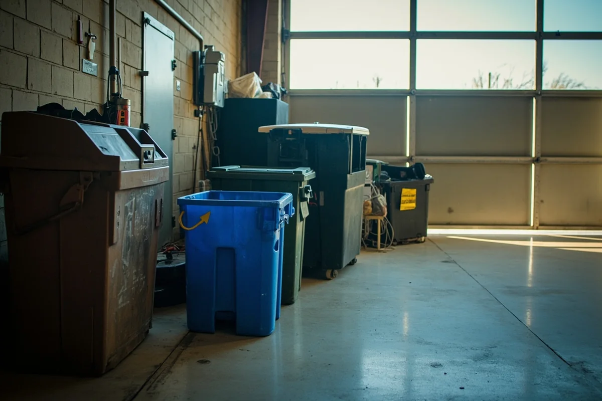 Montana recycling drop-off facility showing typical bin setup