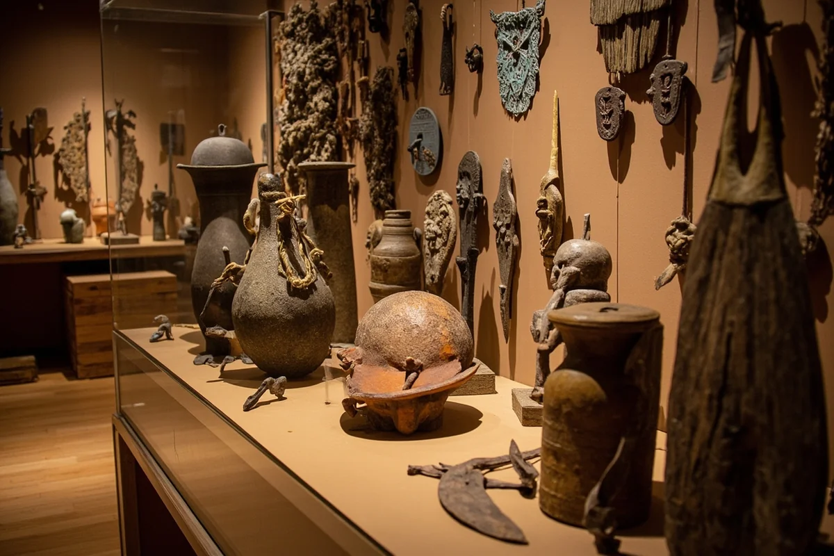 Museum of the Plains Indian in Browning, Montana with traditional artifacts