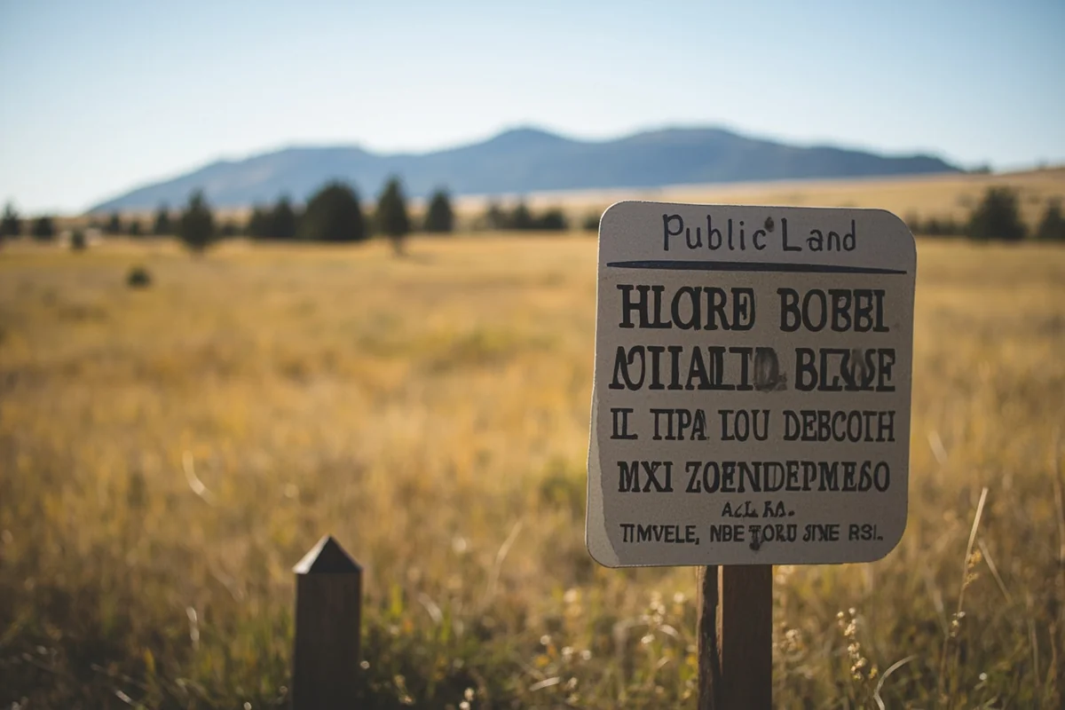 Public land access sign at a Block Management Area in Montana