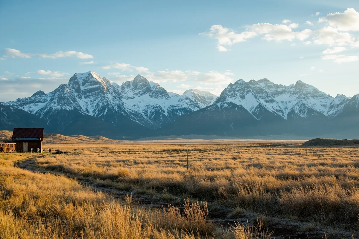 Sacred landscape on Blackfeet Reservation with mountains and ceremonial significance