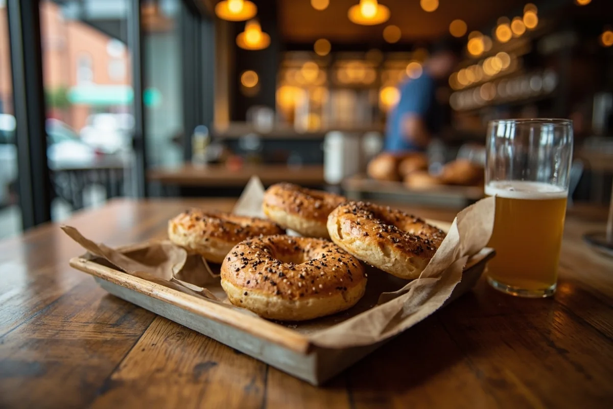 Saturday morning bagel service at Katabatic Brewing in Livingston