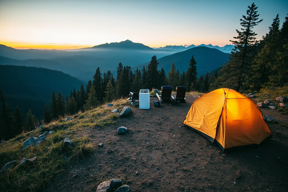 Scenic camping spot near Hot Springs Montana with mountain views