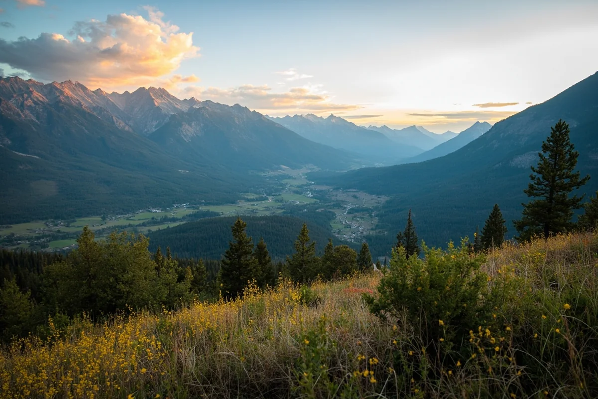 Scenic Montana wilderness landscape with mountains in background, representing the outdoor culture where firearms are common