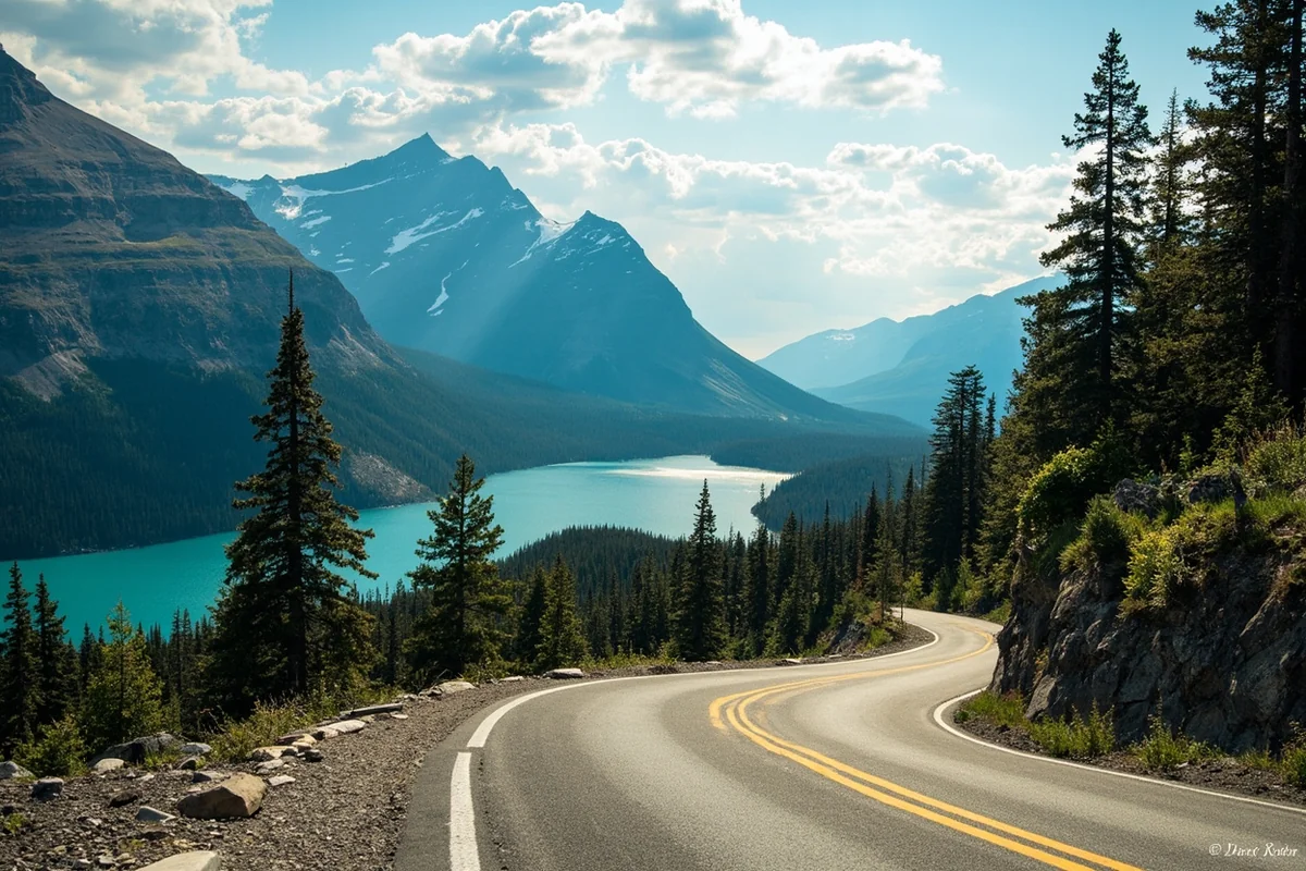Scenic vista from Going-to-the-Sun Road in Glacier National Park
