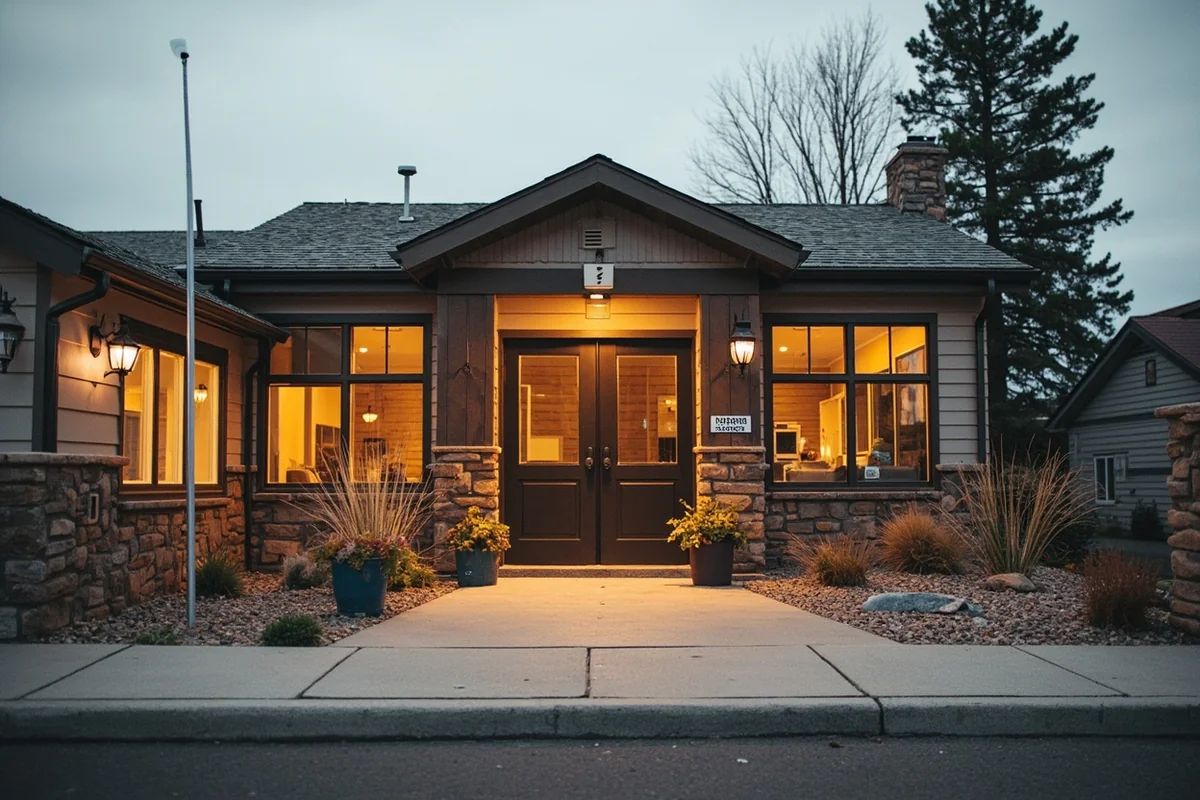 Small rural Montana hospital exterior