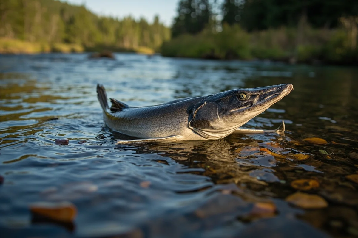 The Kootenai River near Libby, Montana, white sturgeon habitat